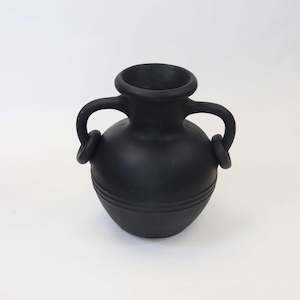 Pots And Vases: Bali Pot With Handles - Black