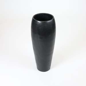 Pots And Vases: Tall Black Acacia (Monkey Pod) Wooden Pot