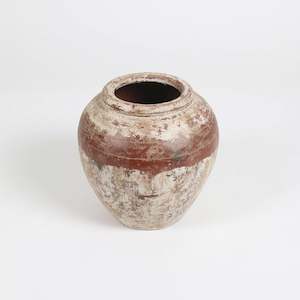 Pots And Vases: Red and White Patina Terracotta Pottery