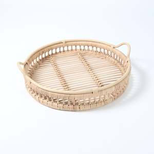 Trays: Natural Rattan and Bamboo Serving Tray
