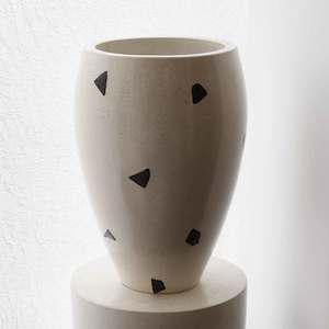 Outdoor: Dalmatian Speckled Outdoor Terrazzo Pots