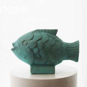 Outdoor: Blue Concrete Fish
