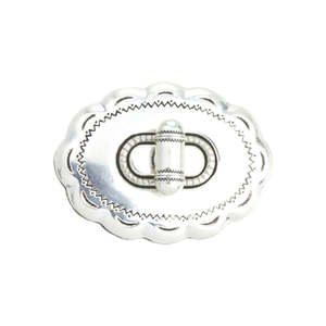 Scalloped Oval Concho Bag Clasps