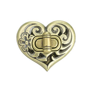 Engraved Heart Bag Clasps