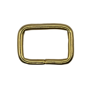 Dee Rings O Rings Rectangles Triangles: Metal Rectangle Gold (19mm)