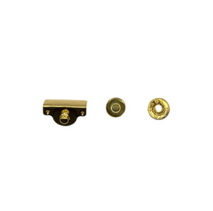 Wallet Fastener Set In Gold (3Pcs/Set)
