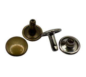 Rivets: N10 Solid Brass Double Cap Rivet (100Pcs/Pk)