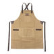 Leather Trim Waxed Canvas Apron