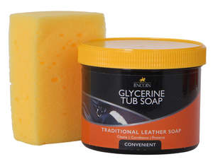 Leather Care Adhesives Dyes: Lincoln Glycerine Tub Soap 400ML