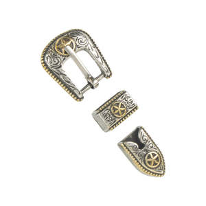 Two Tone Texas Star Buckle Set 10MM (3/8")