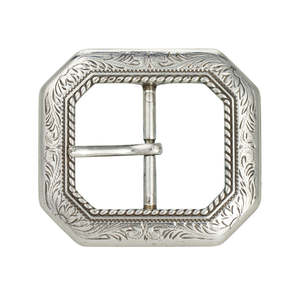 Octagonal Rope Edge Buckle, 38mm (1-1/2")