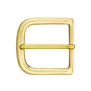 Half Buckles: Solid Brass Round Heel Bar Buckle, 38MM (1-1/2"),