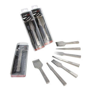 Hand Tool Bundle Sets: Craftplus® French Style Pricking Iron 10 Pcs Set