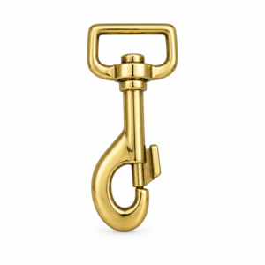 Hooks: Square Eye Hook, Solid Brass