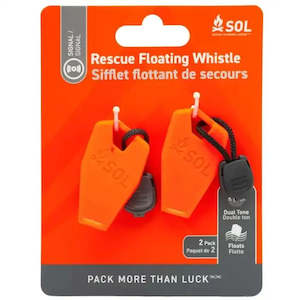 First Aid Survival: SOL Rescue Floating Whistle 2 Pack
