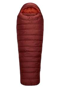 Rab Ascent 900 Down Sleeping Bag - Oxblood Red- Regular LH
