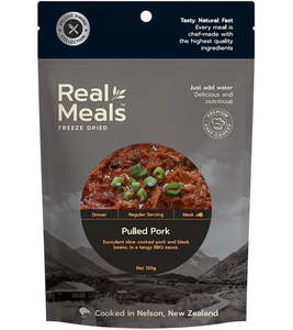 Freeze Dried Meals: Real Meals Pulled Pork & Black Beans