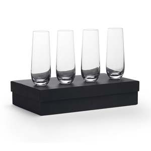 Drinkware: Stemless Champagne Flutes