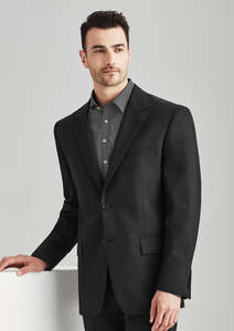 Mens Comfort Wool Stretch 2 Button Classic Jacket