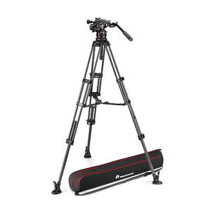 Video Tripods: Manfrotto Nitrotech 612 Video Head with Carbon Twin Tripod with Mid Spreader