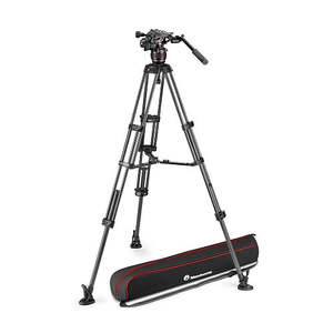 Video Tripods: Manfrotto Nitrotech 608 Video Head with Carbon Twin Tripod with Mid Spreader