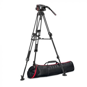 Manfrotto 509 Pro Video Head with 645 Fast Twin Aluminium Tripod