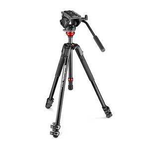 Video Tripods: Manfrotto 500 Fluid Video Head with 190X Video Aluminium Tripod