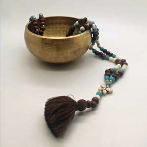 Jewelry: Wooden Bead Butterfly Necklace