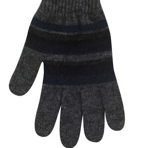 Winter Wool Hats: Possum Merino Stripe Gloves