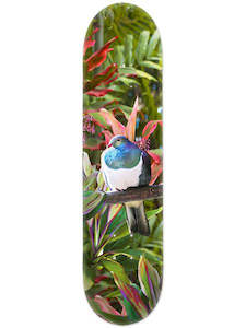100 Nz: Skateboard Deck - Reflection, Tropical NZ Kereru (Lucy G)