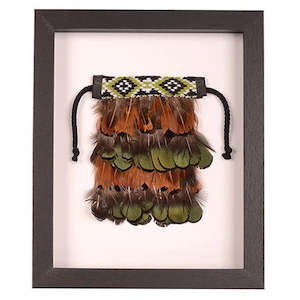 Box Framed Korowai - Mini Green Band