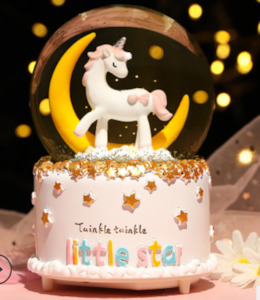 Other Toys: Unicorn & Moon Musical Snow Globe