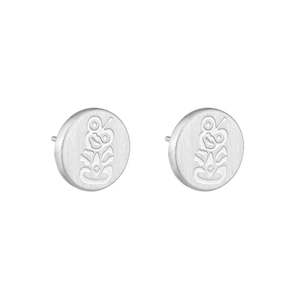 Other Earrings: Round Tiki Studs