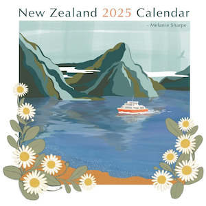New Zealand 2025 Wall Calendar - Melanie Sharpe