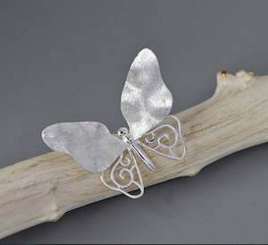 Brooch: Sterling Silver Butterfly Brooch