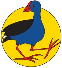 Brooch: Enamel Pin - Paul the Pukeko