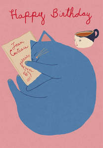 Birthday Card - Roger La Borde - Blue Cat Birthday