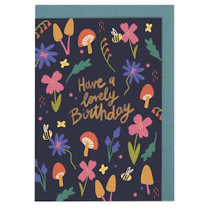 Birthday Card - Raspberry Blossom - Have A Lovely Birthday