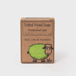 Felted Wool Soap Basil, Lime & Mandarin