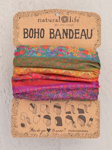 Hair Accessory: Boho Bandeau Rainbow Borders