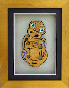 Abstract Design: Small Frame Carved Tiki