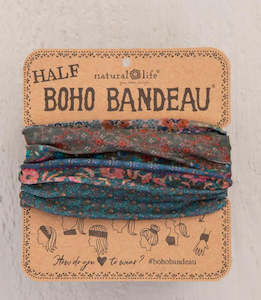 Hair Accessory: Hanf Bandeau Dark Patchwork