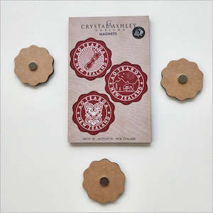Magnets: Magnet Pop-Out -Circle Red Aotearoa Set
