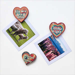 Magnets: Magnet Pop-Out - Heart Aroha/Whanau Set