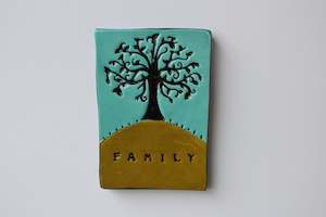 Oblong Ceramic Tile - Family Tree