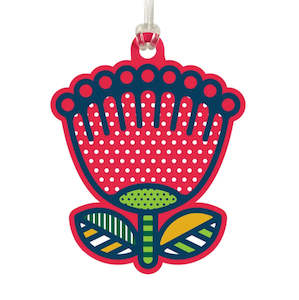 Bag Tag - Pop Pohutukawa