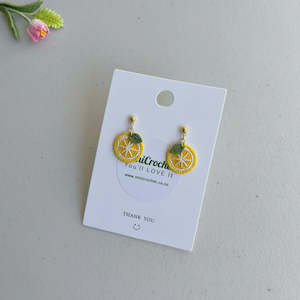 Cool Goodies: MiniCrochet - Lemon Earrings