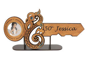 Abstract Design: Manaia the guardian spirit Celebration 21st Key with Stand