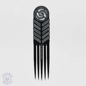 Hair Accessory: Heru Comb - Takarangi in Black