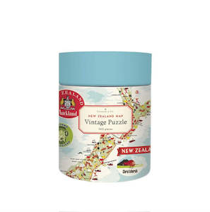 Puzzles: 500 Pieces Vintage Puzzle NZ Map